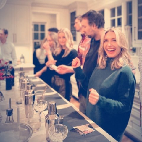 Bartender serving drinks at a private event