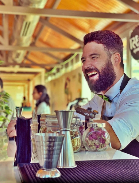 cocktail bartender making drinks at private party Perth